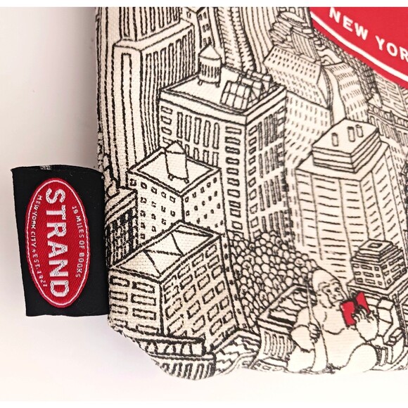 STRAND Bookstore NYC Canvas Tote Bag King Kong Graphic 13x13 Made in USA Unisex - Picture 7 of 9